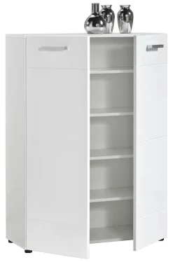 Kommode Kairo 1 weiß weiß Hochglanz B/H/T: ca. 79x111x34 cm