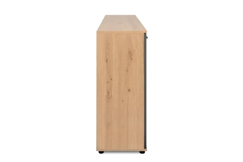 Kommode Kerry 51B Eiche Artisan Nachbildung anthrazit B/H/T: ca. 160x85x35 cm