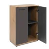 Kommode Kerry 01B Eiche Artisan Nachbildung anthrazit B/H/T: ca. 60x85x35 cm