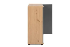 Kommode Kerry 01B Eiche Artisan Nachbildung anthrazit B/H/T: ca. 60x85x35 cm