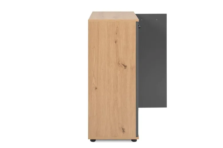 Kommode Kerry 01B Eiche Artisan Nachbildung anthrazit B/H/T: ca. 60x85x35 cm