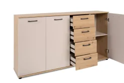 Kommode Kerry 51B Eiche Artisan Nachbildung Kaschmir B/H/T: ca. 160x85x35 cm