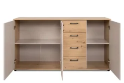 Kommode Kerry 51B Eiche Artisan Nachbildung Kaschmir B/H/T: ca. 160x85x35 cm