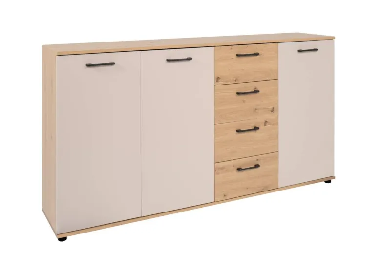 Kommode Kerry 51B Eiche Artisan Nachbildung Kaschmir B/H/T: ca. 160x85x35 cm