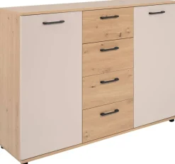 Kommode Kerry 01C Eiche Artisan Nachbildung Kaschmir B/H/T: ca. 120x85x35 cm