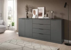 Kommode KOPENHAGEN anthrazit B/H/T: ca. 185x79x35 cm