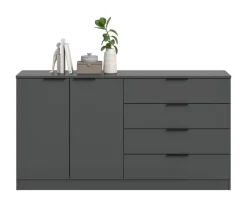 Kommode KOPENHAGEN anthrazit B/H/T: ca. 148x79x35 cm