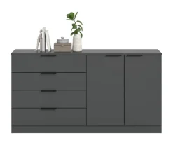 Kommode KOPENHAGEN anthrazit B/H/T: ca. 148x79x35 cm