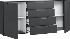 Kommode Mailand anthrazit B/H/T: ca. 180x79x40 cm