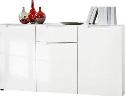 Kommode Mailand weiß Hochglanz B/H/T: ca. 146x79x40 cm