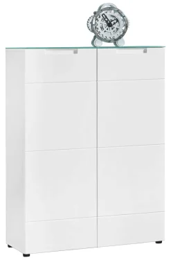 Kommode Mailand 11 weiß weiß Hochglanz B/H/T: ca. 90x120x34 cm