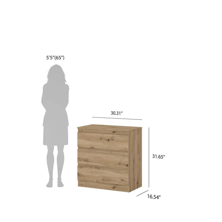 Kommode Mara Eiche Artisan Nachbildung B/H/T: ca. 77x80,5x42 cm