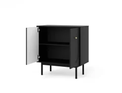 Kommode MAZOMA schwarz gold Optik B/H/T: ca. 79x82x39 cm