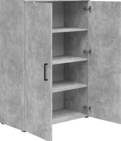 Kommode Multi-Stauraum Typ 31 Beton Optik B/H/T: ca. 80x115x40 cm