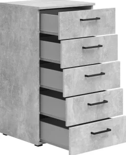 Kommode Multi-Stauraum Typ 14 Beton Optik B/H/T: ca. 45x83x40 cm