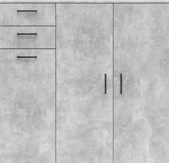 Kommode Multi-Stauraum Typ 33 Beton Optik B/H/T: ca. 120x115x40 cm