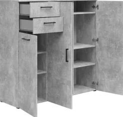 Kommode Multi-Stauraum Typ 33 Beton Optik B/H/T: ca. 120x115x40 cm