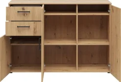 Kommode Multi-Stauraum Typ 28 Eiche Artisan Nachbildung B/H/T: ca. 120x83x40 cm