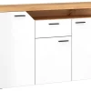 Kommode Nico weiß Eiche Artisan Nachbildung B/H/T: ca. 138x91x40 cm