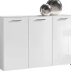Kommode Rio weiß weiß glänzend B/H/T: ca. 120x83x35 cm