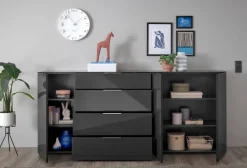 Kommode Santorin anthrazit B/H/T: ca. 226x99x40 cm