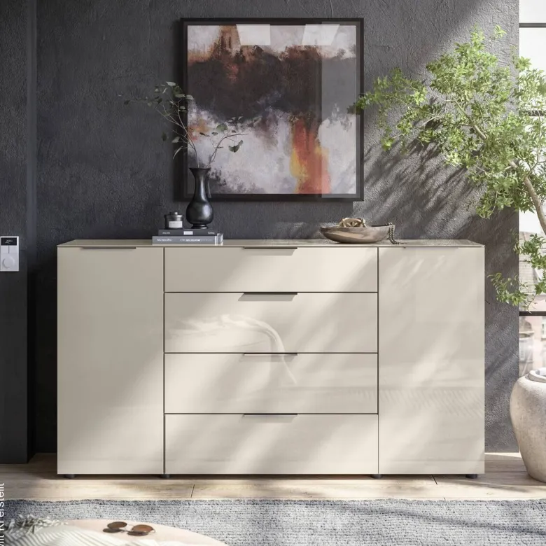 Kommode Santorin Kaschmir Chrom B/H/T: ca. 180x99x40 cm