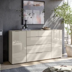 Kommode Santorin Kaschmir Chrom B/H/T: ca. 180x99x40 cm