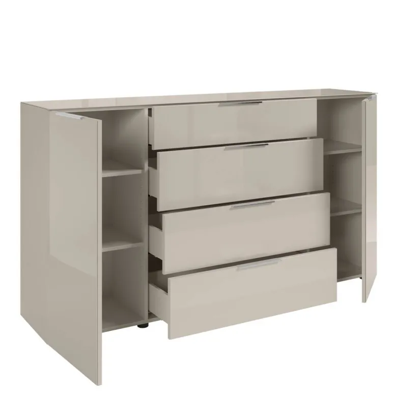 Kommode Santorin Kaschmir Chrom B/H/T: ca. 180x99x40 cm
