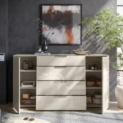 Kommode Santorin Kaschmir Chrom B/H/T: ca. 180x99x40 cm