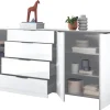 Kommode Santorin weiß B/H/T: ca. 226x99x40 cm
