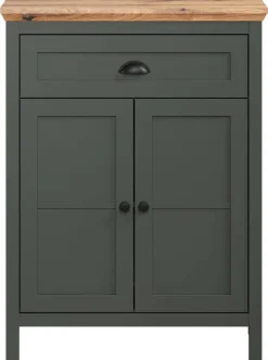 Kommode Stanton tannengrün Eiche Evoke Coast Nachbildung B/H/T: ca. 77x102x39 cm