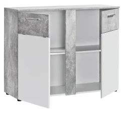 Kommode Trentino Beton Optik weiß B/H/T: ca. 100x81x40 cm