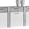 Kommode Trentino Beton Optik weiß B/H/T: ca. 155x81x40 cm