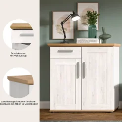 Kommode Verona Sibiu Lärche Nachbildung Eiche Artisan Nachbildung B/H/T: ca. 95x92x39 cm