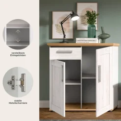 Kommode Verona Sibiu Lärche Nachbildung Eiche Artisan Nachbildung B/H/T: ca. 95x92x39 cm