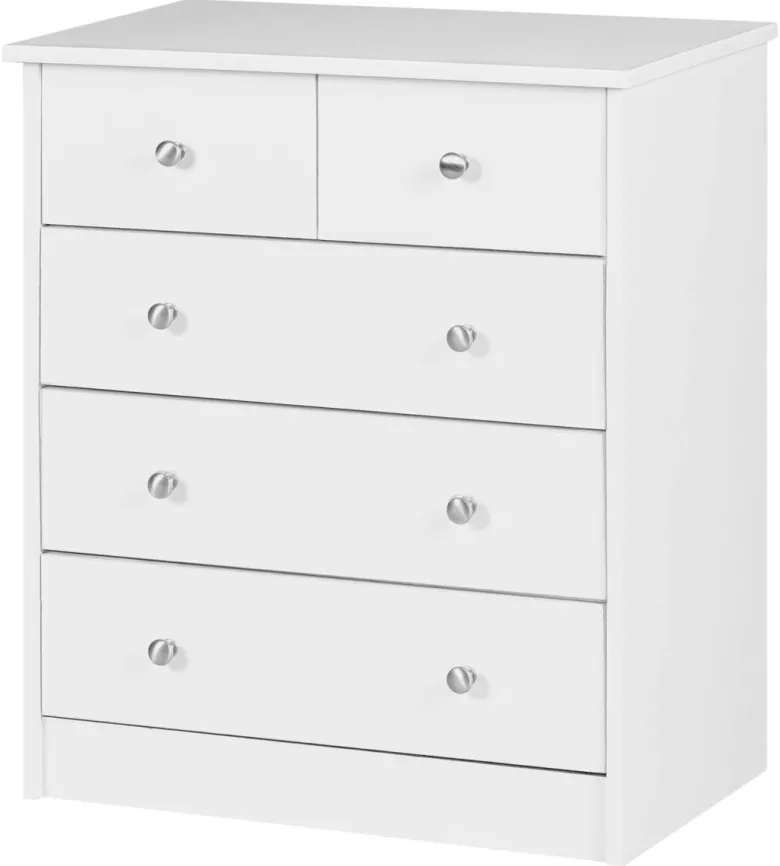 Kommode weiß Alu Optik B/H/T: ca. 60x70x35 cm