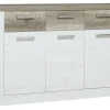 Kommode weiß Pinie Nachbildung Eiche Antik Nachbildung B/H/T: ca. 140,8x90,3x41,3 cm