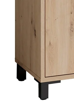 Kommode WELLNESS Eiche Artisan Nachbildung schwarz schwarz anthrazit B/H/T: ca. 80,5x77,5x31 cm