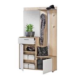 Kompaktgarderobe Borneo Eiche Nachbildung Eiche Kaschmirgrau Nachbildung B/H/T: ca. 112x197x35 cm