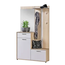 Kompaktgarderobe Borneo Eiche Nachbildung Eiche Kaschmirgrau Nachbildung B/H/T: ca. 112x197x35 cm