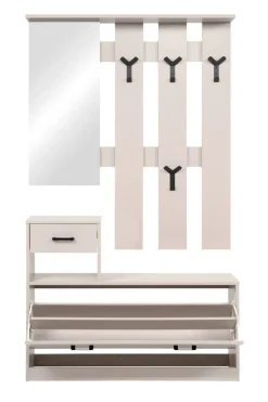 Kompaktgarderobe Garda 41A Kaschmirgrau B/H/T: ca. 100x180x25 cm