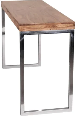 Konsolentisch natur Chrom Akazie Chrom B/H/T: ca. 120x76x45 cm