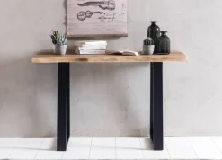 Konsolentisch natur schwarz Akazie B/H/T: ca. 120x75x45 cm