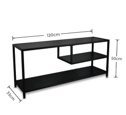 Konsole Theresa schwarz Metall B/H/T: ca. 120x50x33 cm