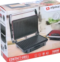 Kontaktgrill rot B/H/L: ca. 11,5x29,5x32,5 cm