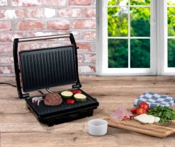 Kontaktgrill rot B/H/L: ca. 11,5x29,5x32,5 cm