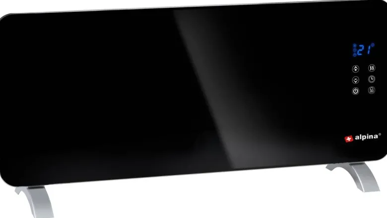 Konvektor schwarz B/H/L: ca. 13x47x96,5 cm ca. 1000 W