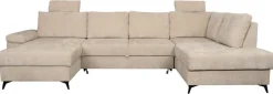 Kopfstütze Sara U beige Microfaser B/H/T: ca. 50x22x13 cm