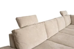 Kopfstütze Sara U beige Microfaser B/H/T: ca. 50x22x13 cm