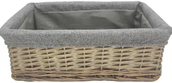 Korb grau Weide B/H/L: ca. 29x14x42 cm